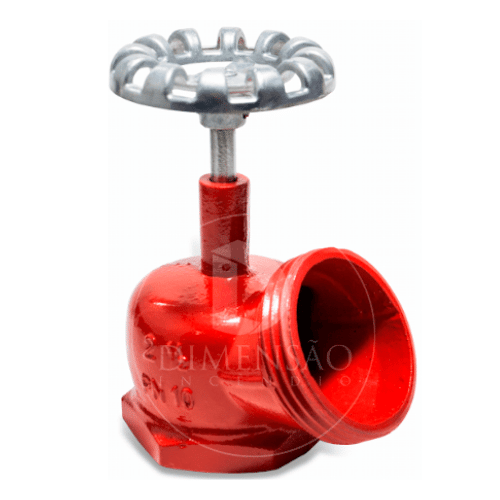 REGISTRO GLOBO 2.1/2" x 45º - PN10 - VERMELHO