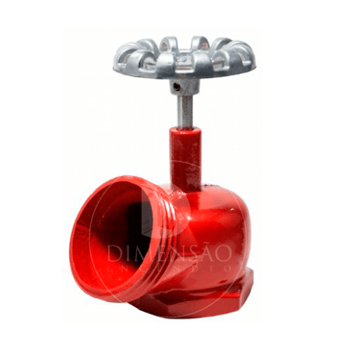 REGISTRO GLOBO 2.1/2" x 45º - PN16 - VERMELHO