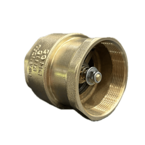 VÁLVULA DE RETENÇÃO VERTICAL 21/2” LATÃO ESCOVADO