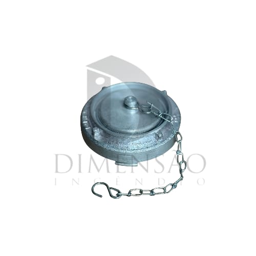 TAMPÃO STORZ 1.1/2” E.R. COM CORRENTE - ALUMINÍO