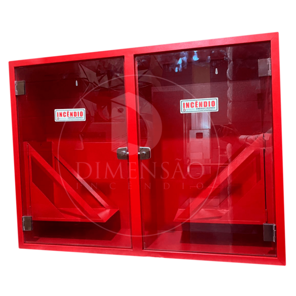 ABRIGO DUPLO 120X90X30 EMBUTIR COM PORTA DE VIDRO