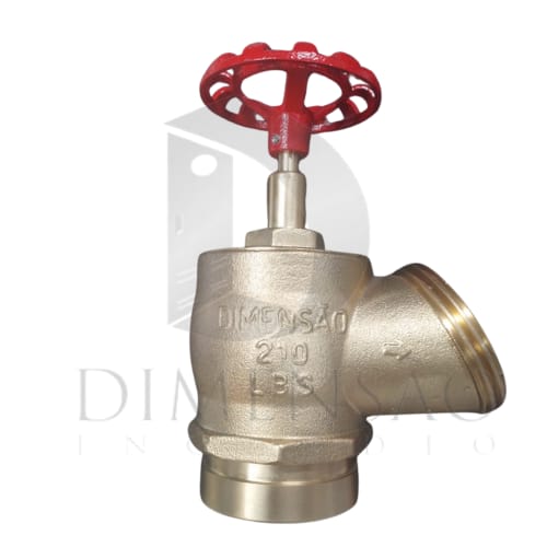 VÁLVULA GLOBO PN16 2.1/2" 45° RANHURADA 73/76 mm