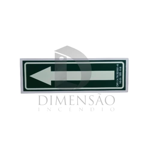 PLACA C1 - SINALIZAÇÃO RODAPÉ ( 20cm X 6,5cm )