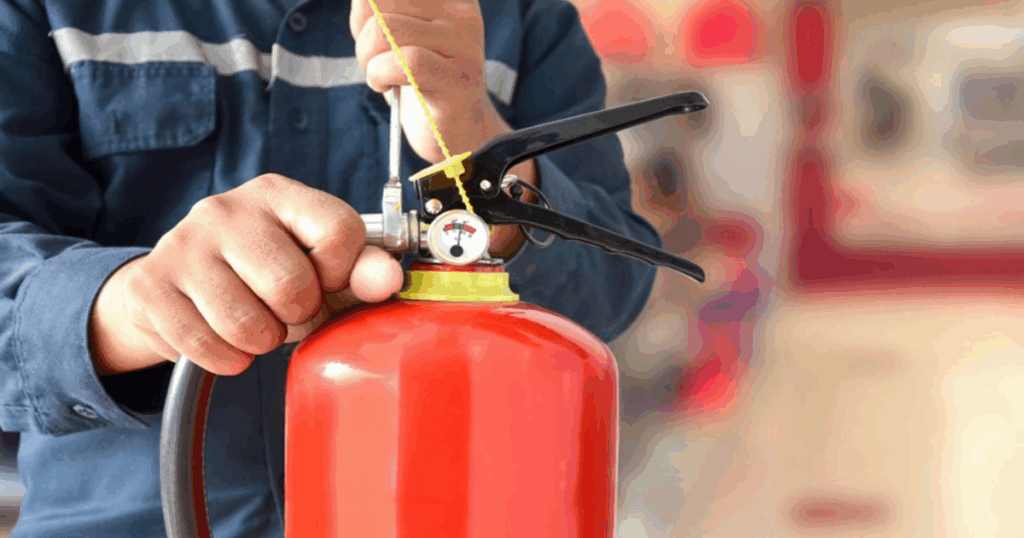 Recarregar extintor de incêndio
