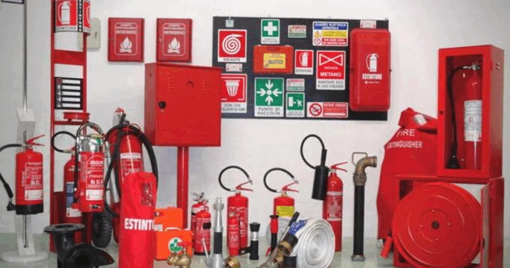 instalação de equipamentos contra incêndio
