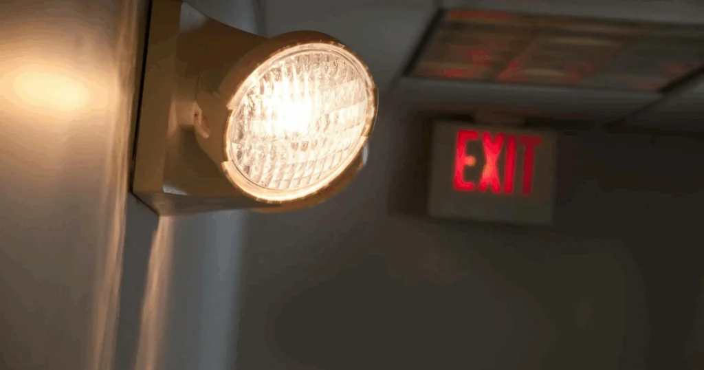 luminária de emergência