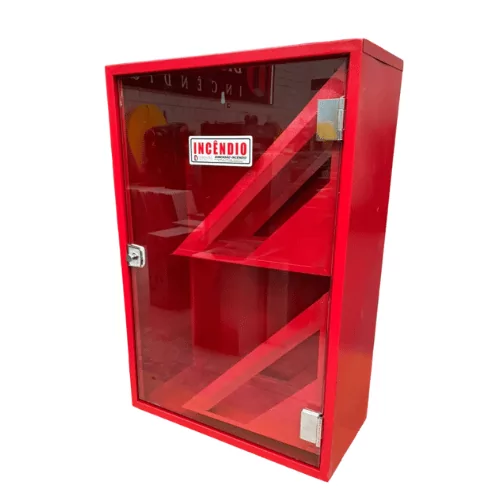 ABRIGO 90X60X30 SOBREPOR COM PORTA DE VIDRO LISO COM DOIS CESTOS BASCULANTES