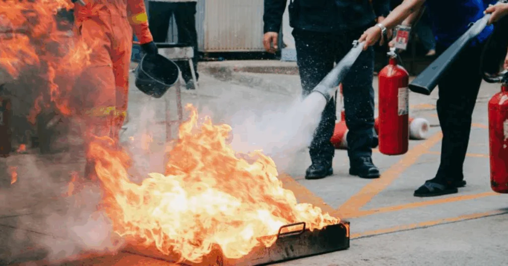 treinar funcionários contra incêndio