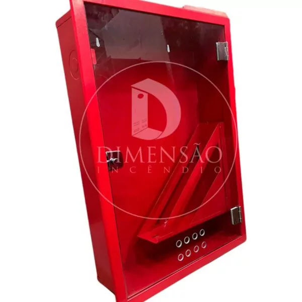 ABRIGO 90X60X18 EMBUTIR COM PORTA DE VIDRO LISO E FURAÇÃO PARA VENTILAÇÃO