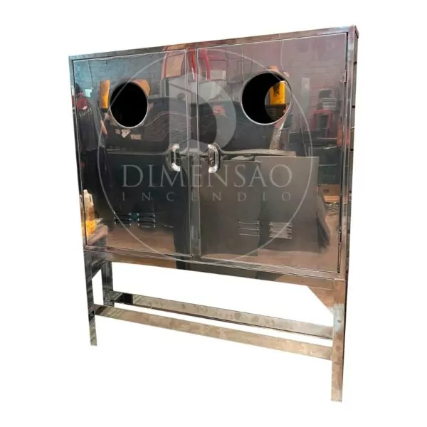 ABRIGO INOX 430 ESPELHADO 120X90X18 SOBREPOR COM PÉS