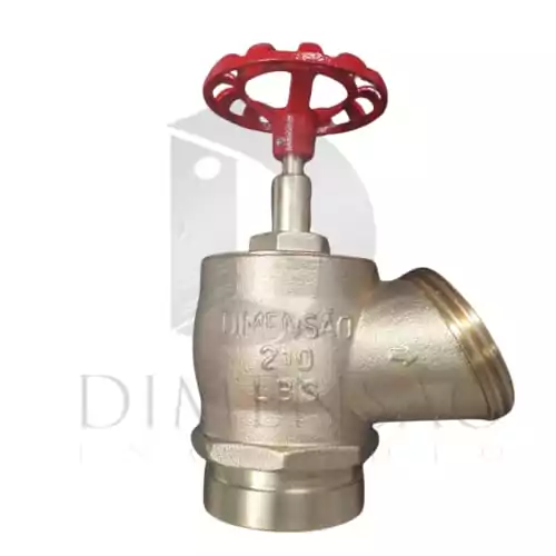 VÁLVULA GLOBO PN16 2.1/2" 45° RANHURADA 73/76 mm
