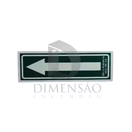 PLACA C1 - SINALIZAÇÃO RODAPÉ ( 20cm X 6,5cm )